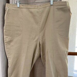 TAN SIZE 3X WHITE STAG GENTLELY WORN CAPRI LENGTH